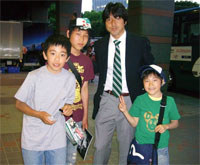 名波選手と豪君